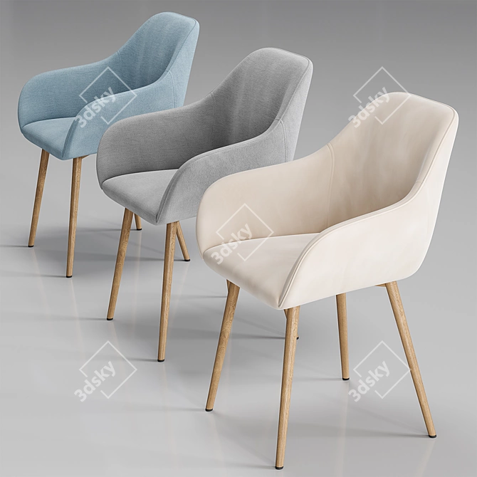 Judy Scandinavian Dining Chair 3D model image 2