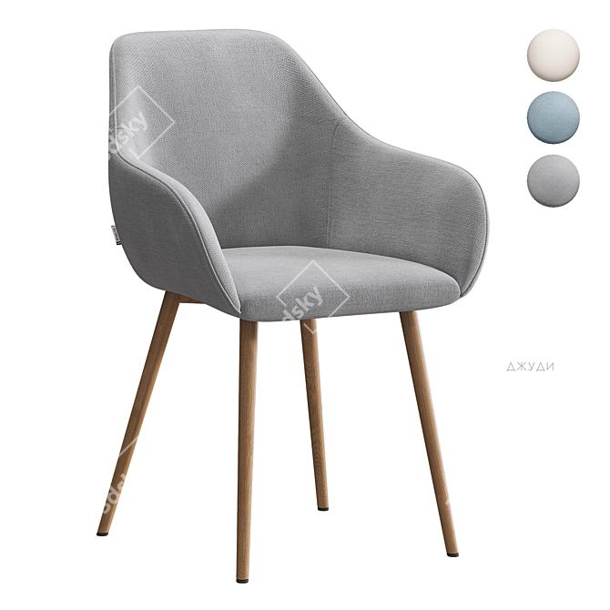 Judy Scandinavian Dining Chair 3D model image 4