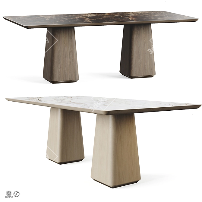  Stylish Ana Roque BILLY Table 3D model image 1