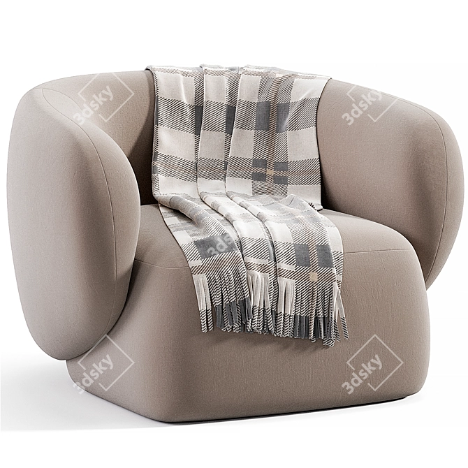 Modern Fabric Armchair by Grado 3D model image 5