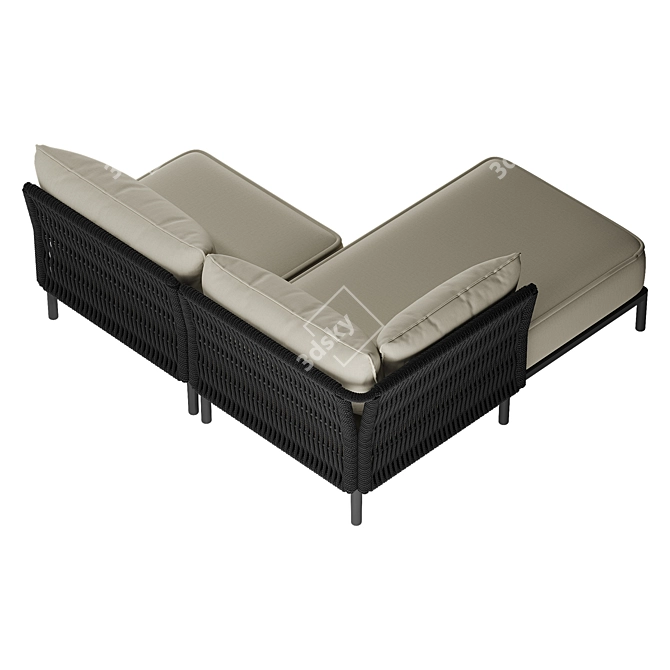 Modular Sofa Leo-1 Beige 3D model image 2