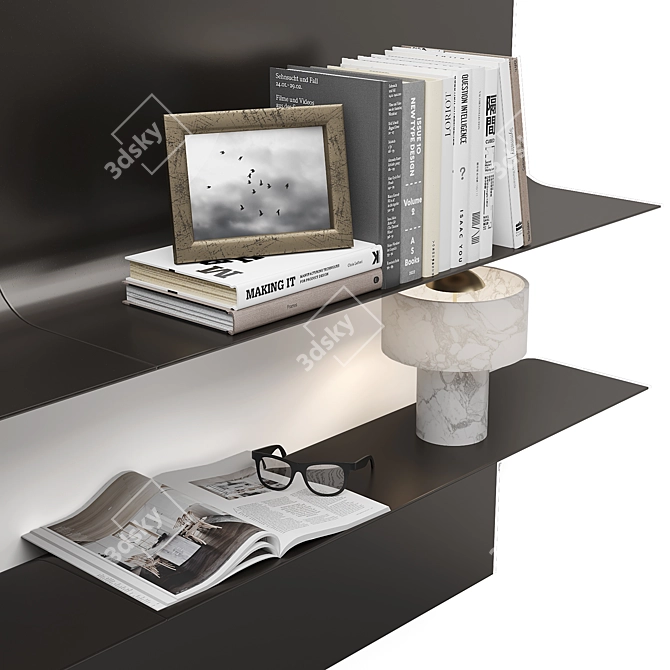 MOGG Sfoglia Burnished Shelf 3D model image 2