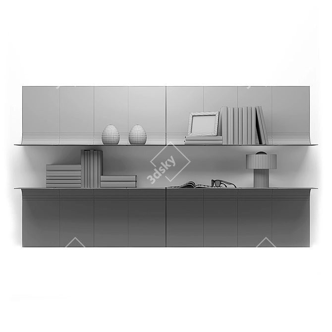 MOGG Sfoglia Burnished Shelf 3D model image 4