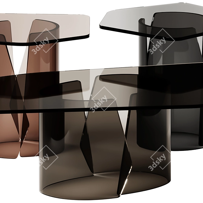 Luxury Living Group Cross Tables 3D model image 3