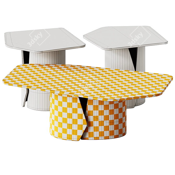 Luxury Living Group Cross Tables 3D model image 5