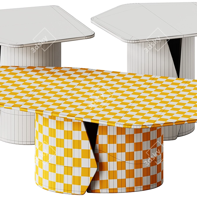 Luxury Living Group Cross Tables 3D model image 6