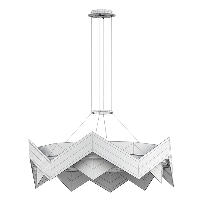 Circular Chandeliers and Lamps FINIAN 3D model image 3