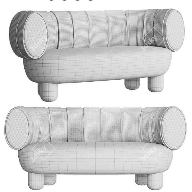 Japanese Inspired SUMO Seat 3D model image 3