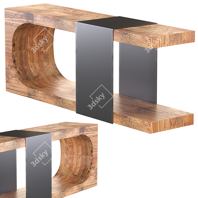 Modern Rustic Eldad Console Table 3D model image 1