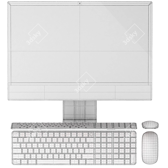 Apple iMac M3 3D Model 3D model image 5