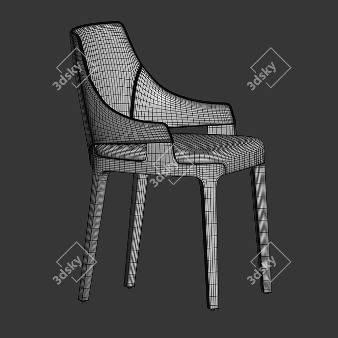 Elegant Velis Dining Chair by Potocco 3D model image 5