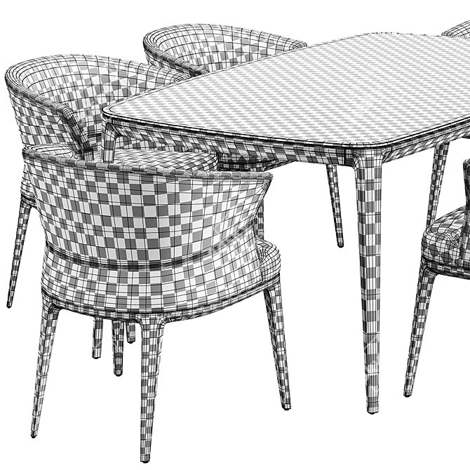 Modern Playground Dining Set 3D model image 7