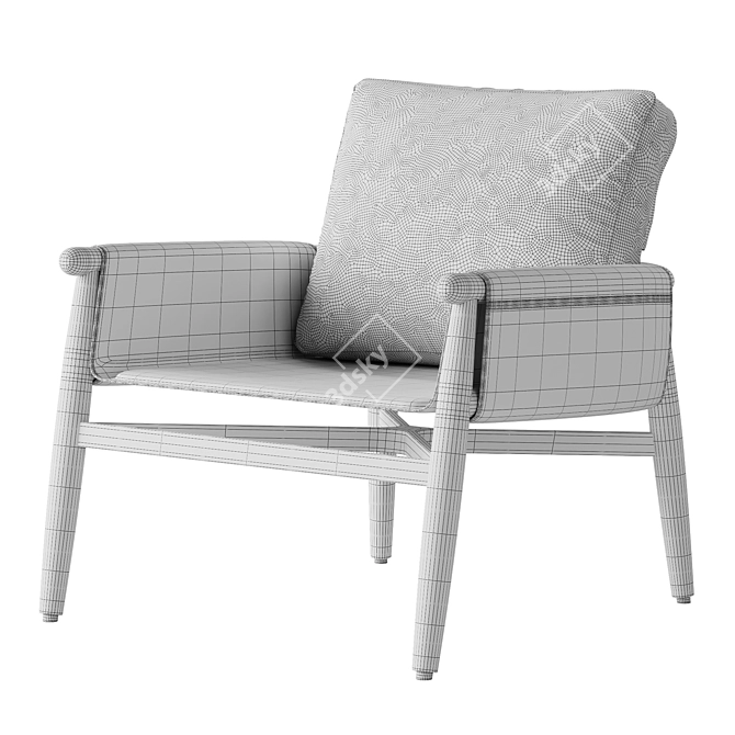 Luxury Teresa Armchair by Meridiani 3D model image 5