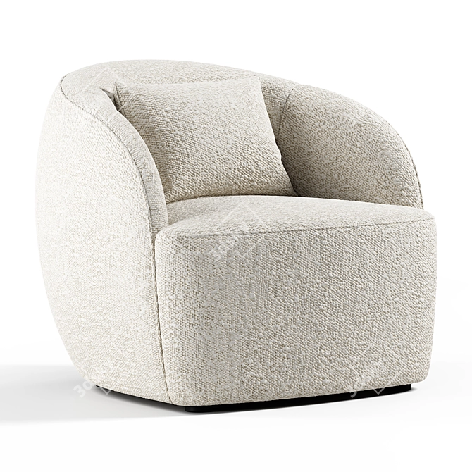 Seamless Textured 3D Model Armchair 3D model image 1