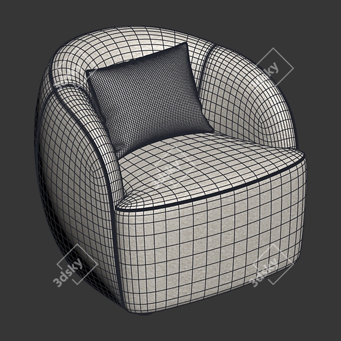 Seamless Textured 3D Model Armchair 3D model image 6