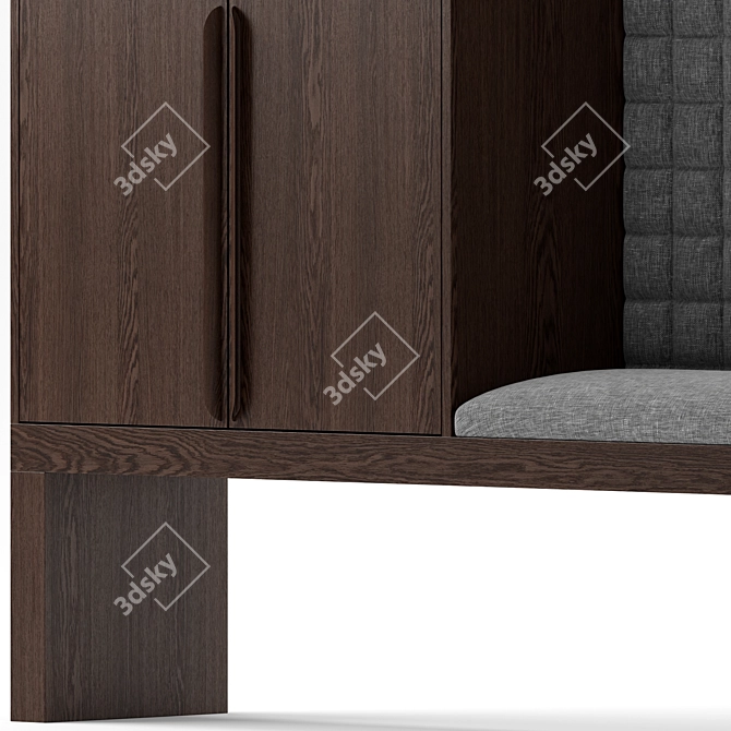 Textured Fabric and Wood Entryway 3D model image 5