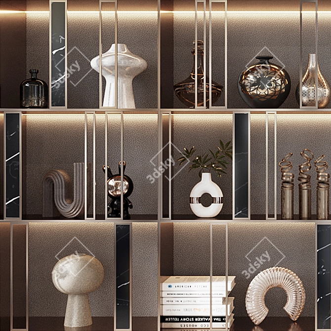 Customized Furniture Composition with Decor 3D model image 2