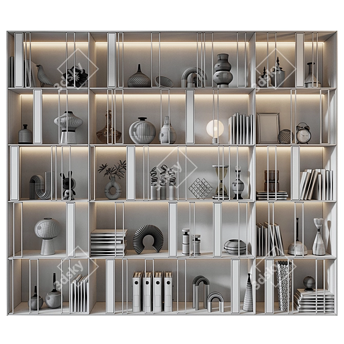 Customized Furniture Composition with Decor 3D model image 3