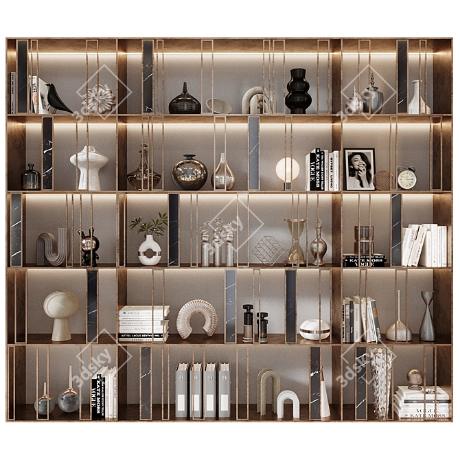Customized Furniture Composition with Decor 3D model image 4