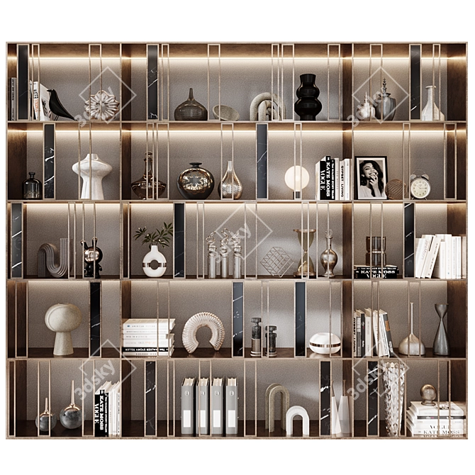 Customized Furniture Composition with Decor 3D model image 5