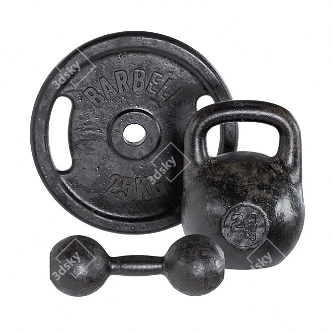 Fitness Training Kettlebell 3D model image 6