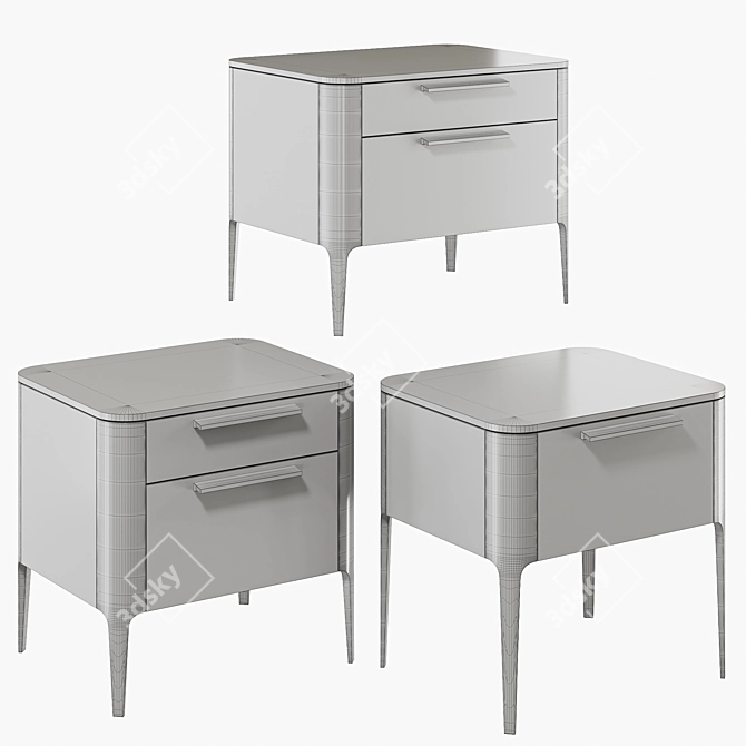 Ellipse Type Bedside Tables 3D model image 2