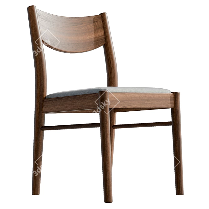 Luxury Dining Armchair, Green Beech Wood 3D model image 4