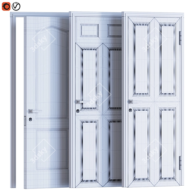 2015 Internal Fire Door 01 3D model image 5