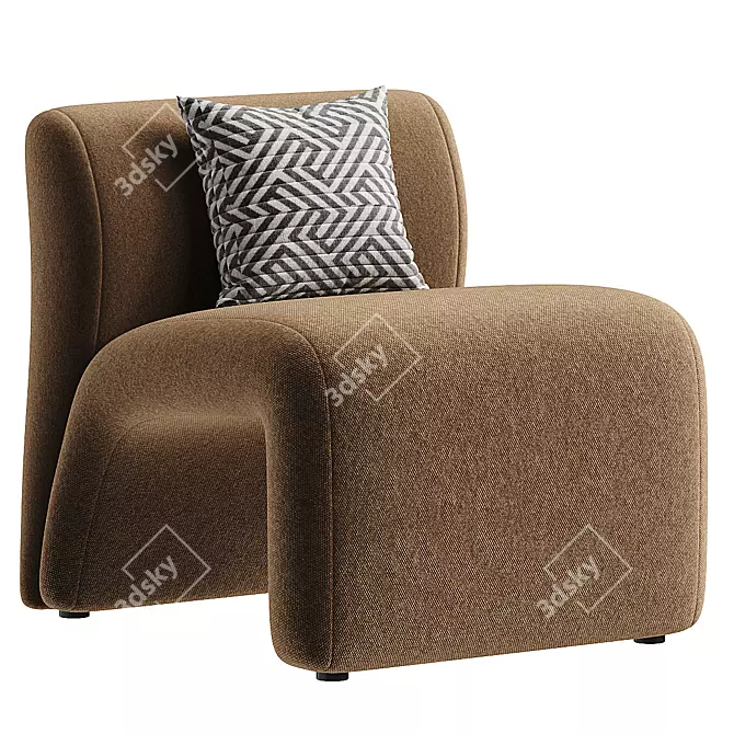 Stylish Olena Armchair Model 3Ds 3D model image 3