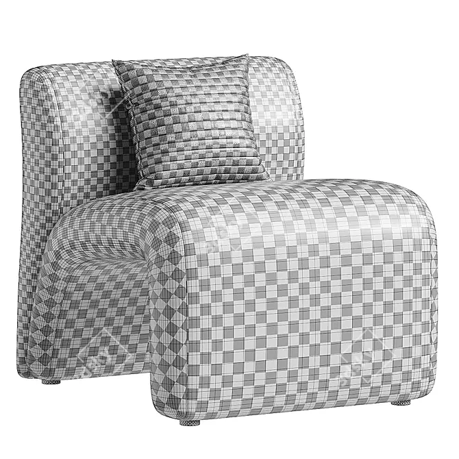 Stylish Olena Armchair Model 3Ds 3D model image 5