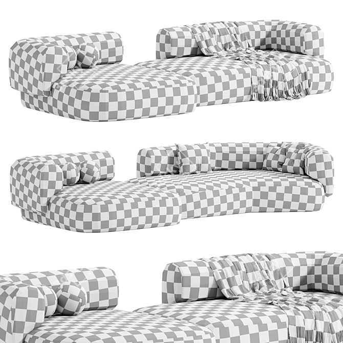 Versatile Hug Modular Sofa 3D model image 4