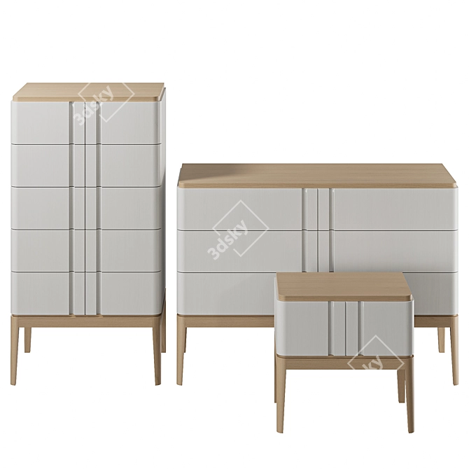 Ellipsoid Line Storage Furniture 3D model image 2