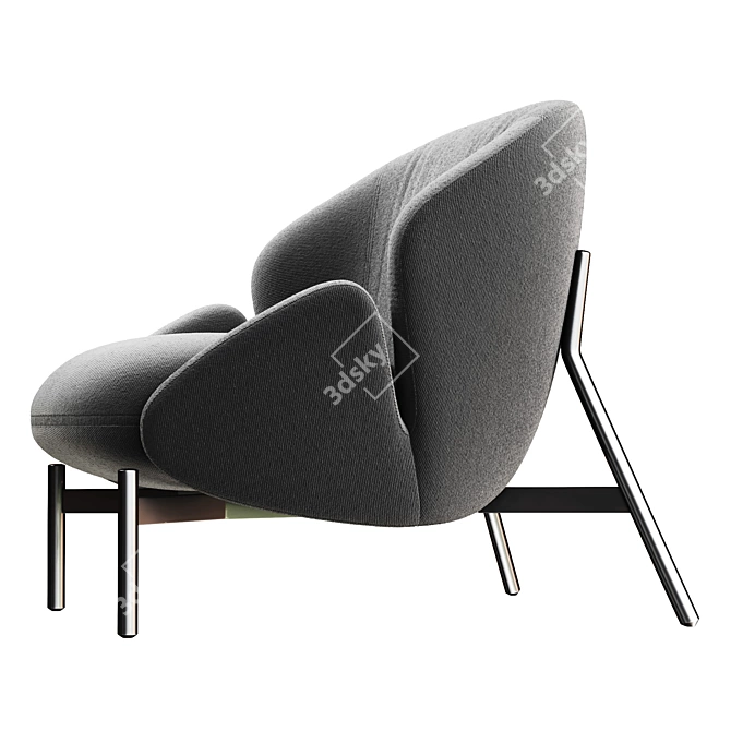 Luxurious Chic Rica Armchair 3D model image 4