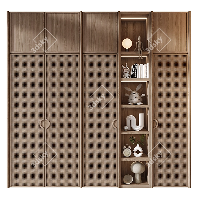 Custom-Made Wardrobe & Decor Compos. 3D model image 1