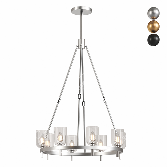 Contemporary Lucian Kuzco Chandelier 3D model image 1