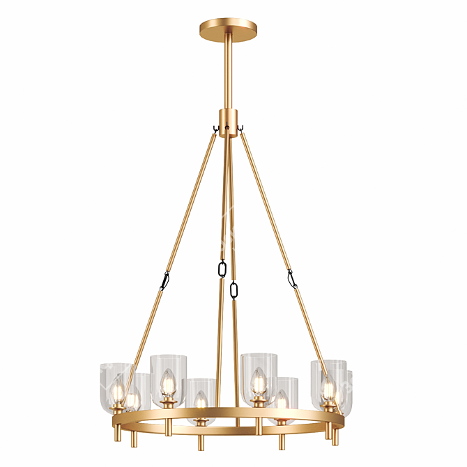 Contemporary Lucian Kuzco Chandelier 3D model image 3