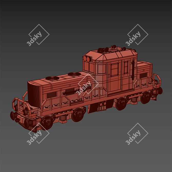 Lego Train Locomotive 80060 Model 3D model image 6