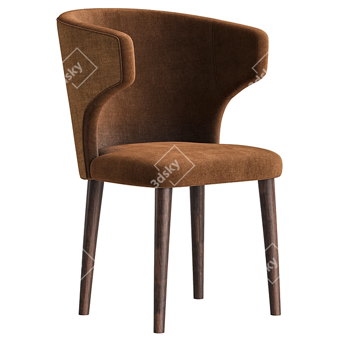 Elegant Birch-Plywood Chair 3D model image 3