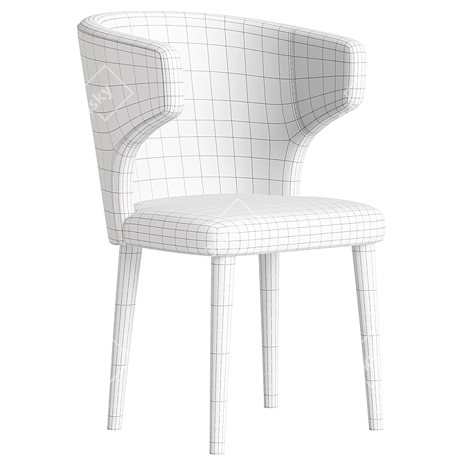 Elegant Birch-Plywood Chair 3D model image 4