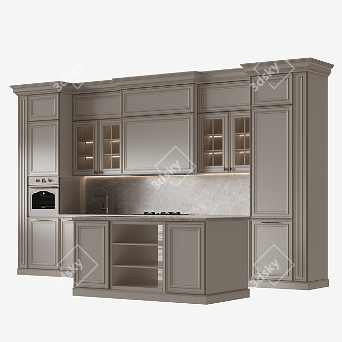 Elegant Franke Kitchen Set 3D model image 3