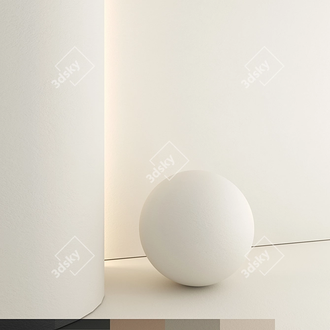 High-Quality Decorative Plaster Materials 3D model image 1