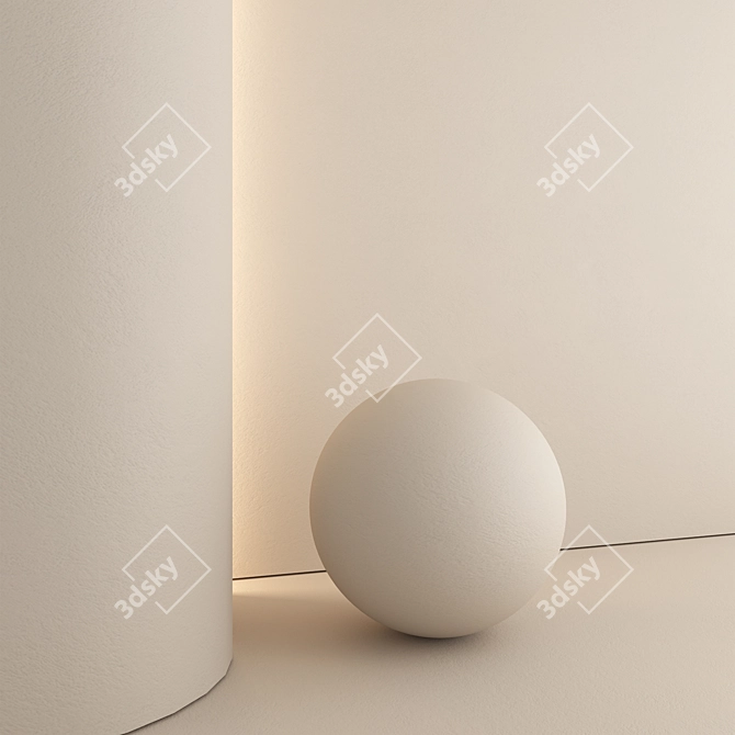 High-Quality Decorative Plaster Materials 3D model image 2