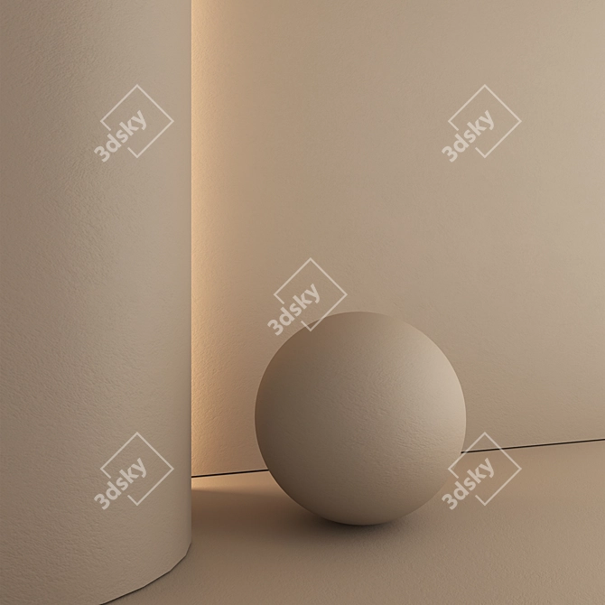 High-Quality Decorative Plaster Materials 3D model image 4
