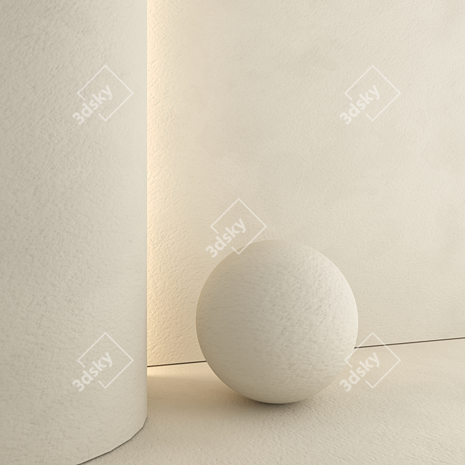High-Quality Decorative Plaster Materials 3D model image 2