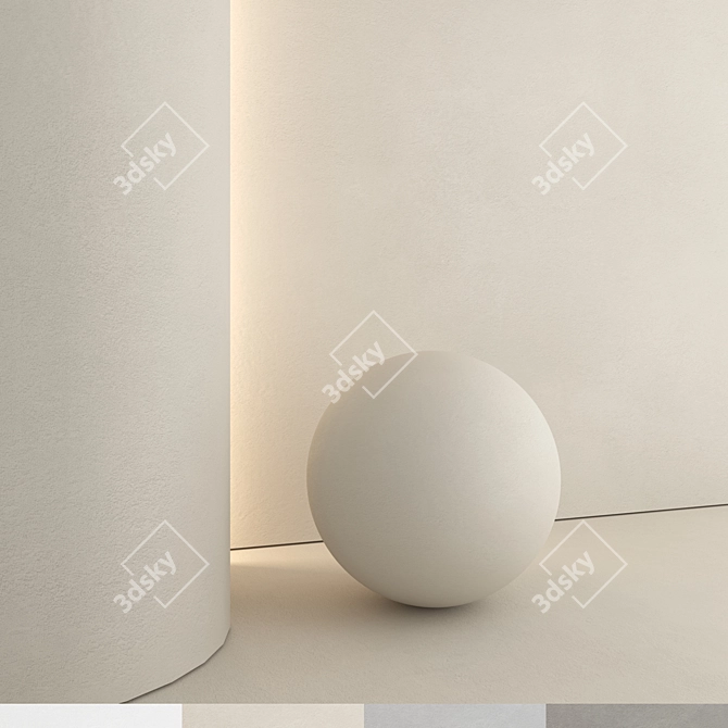 Decorative Plaster Materials 3D Model 3D model image 1