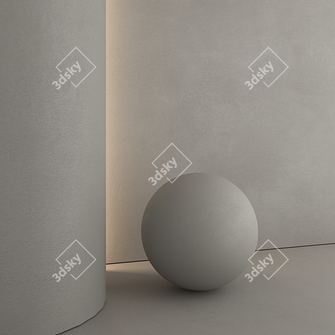 Decorative Plaster Materials 3D Model 3D model image 4
