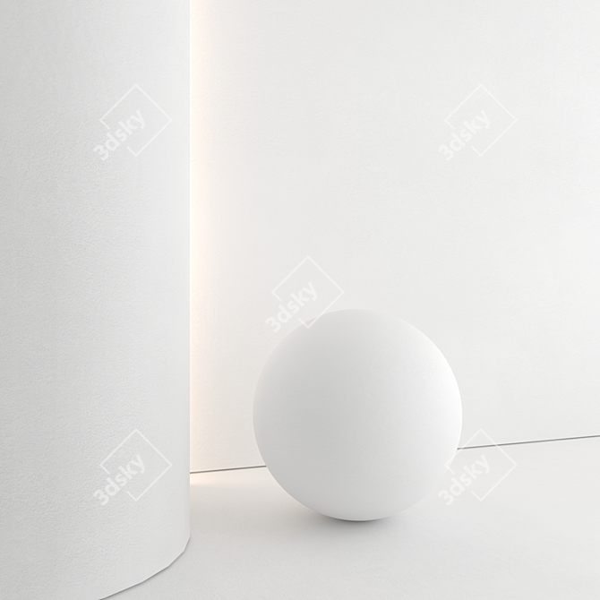 Decorative Plaster Materials 3D Model 3D model image 6