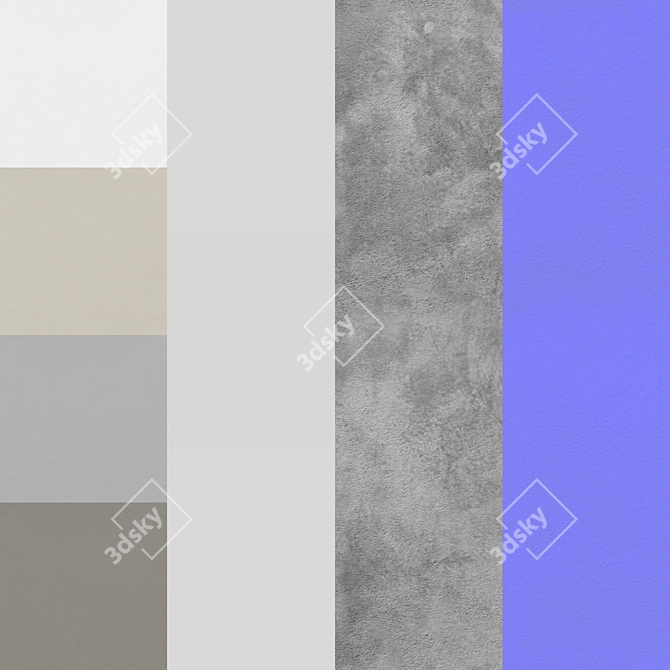 Decorative Plaster Materials 3D Model 3D model image 7