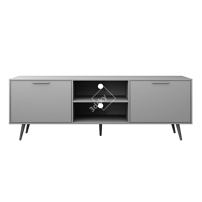 INDIO Black & Gold TV Cabinet 3D model image 7