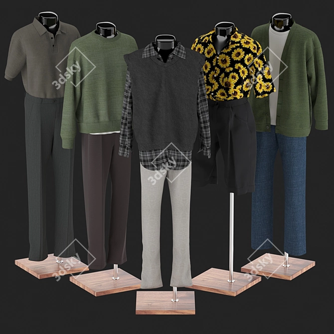 Mannequin Set Vol.011 3D Model 3D model image 2